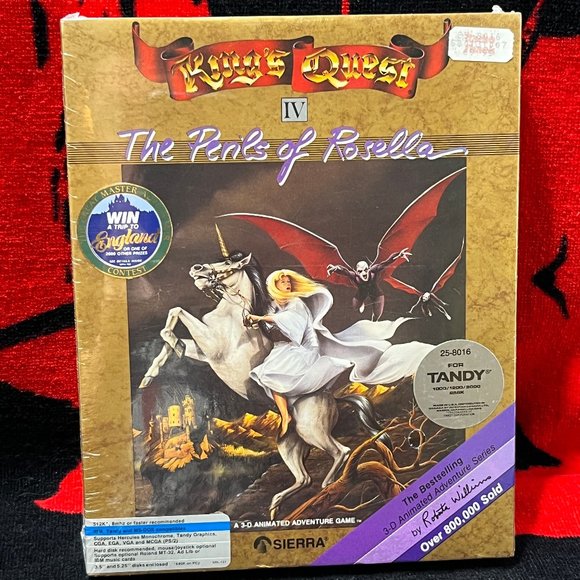 King's Quest IV. The Perils Of Roselle. 1988 Release. Factory Sealed. V.G. Cond. - Picture 1 of 14